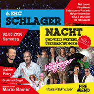 Achim Petry, Mario Basler, GroßstadtEngel und Die Draufgänger und eine Platz-1-Chart-Überraschung zu Gast bei der 6. EHC Schlager-Nacht! 